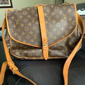 Authentic Louis Vuitton Monogram Saumur 35